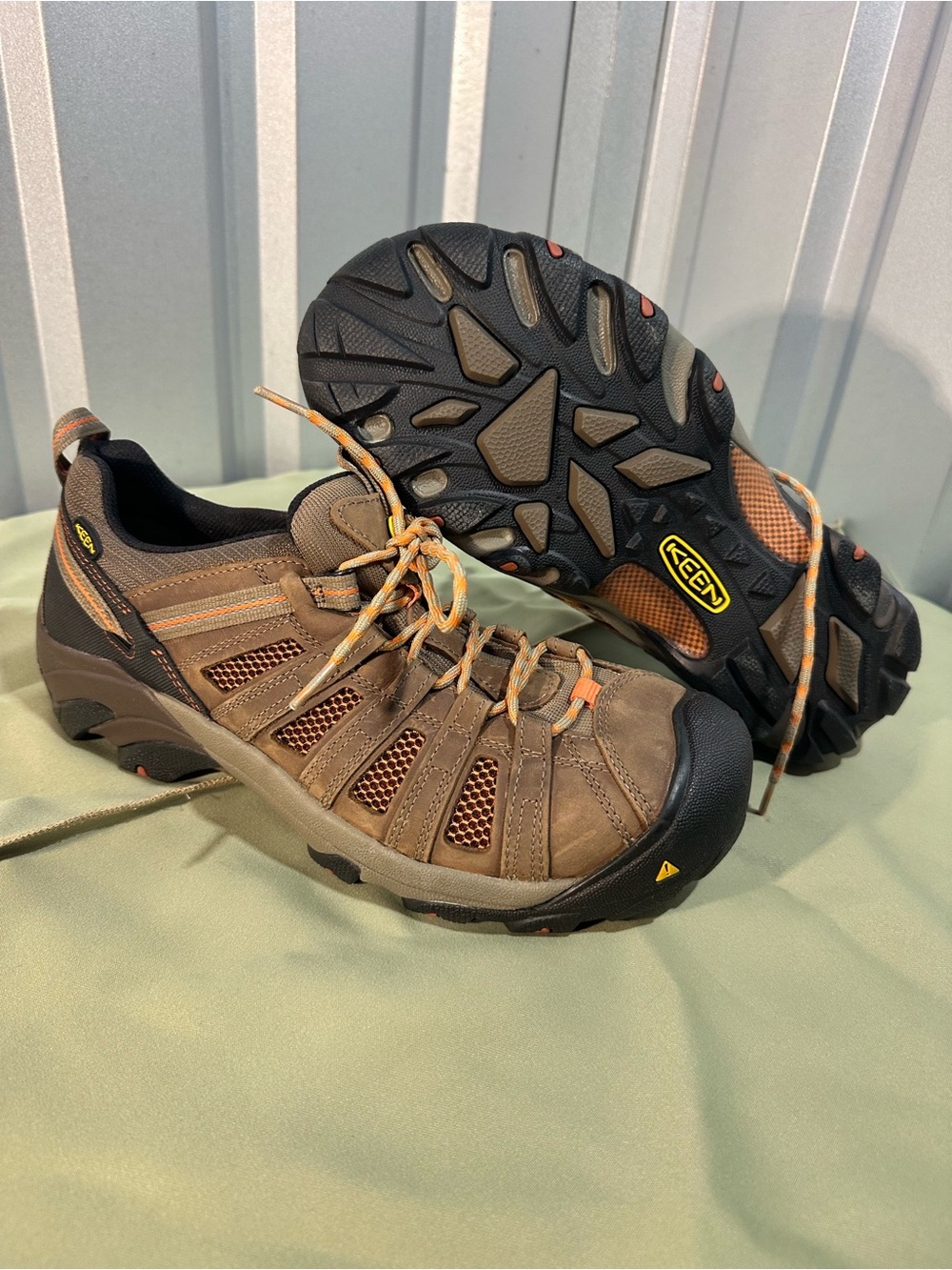 KEEN Utility Atlanta Cool Steel Toe Work Shoes Brown Men's 13D
